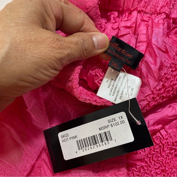 Pleats Collection 3 piece Skirt Set Women’s 1X-2X Tank Top Button down Blouse - Picture 10 of 16